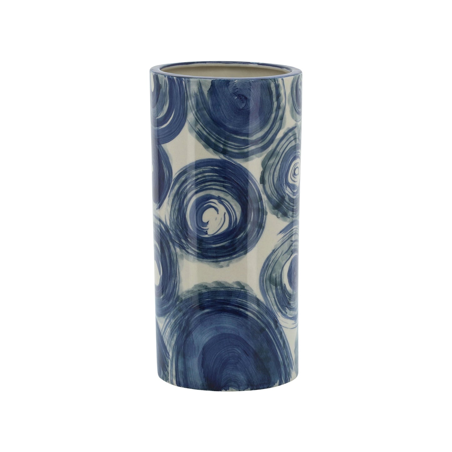 Cer, 10" Cylinder Vase, Blue