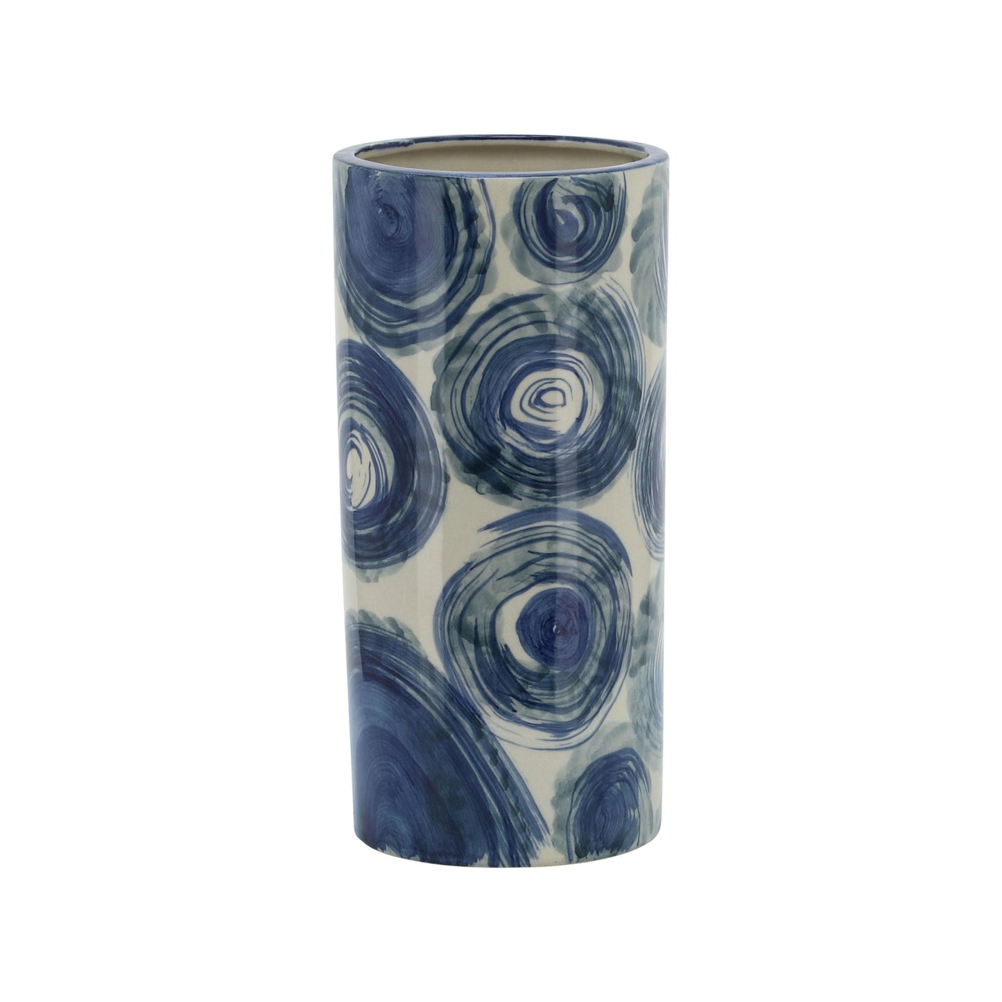 Cer, 10" Cylinder Vase, Blue
