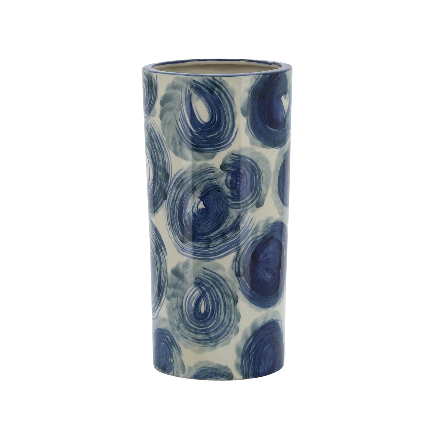 Cer, 10" Cylinder Vase, Blue