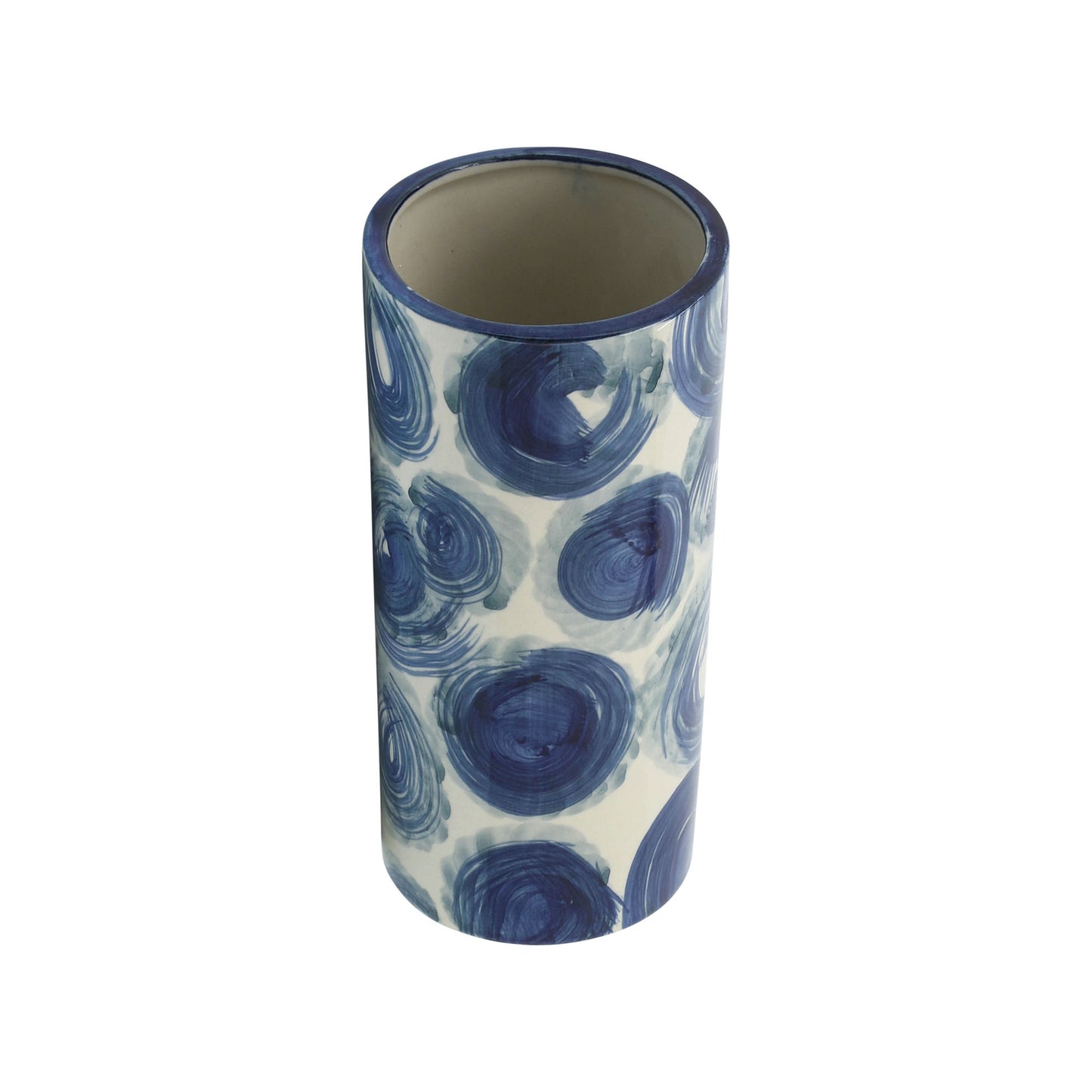 Cer, 10" Cylinder Vase, Blue