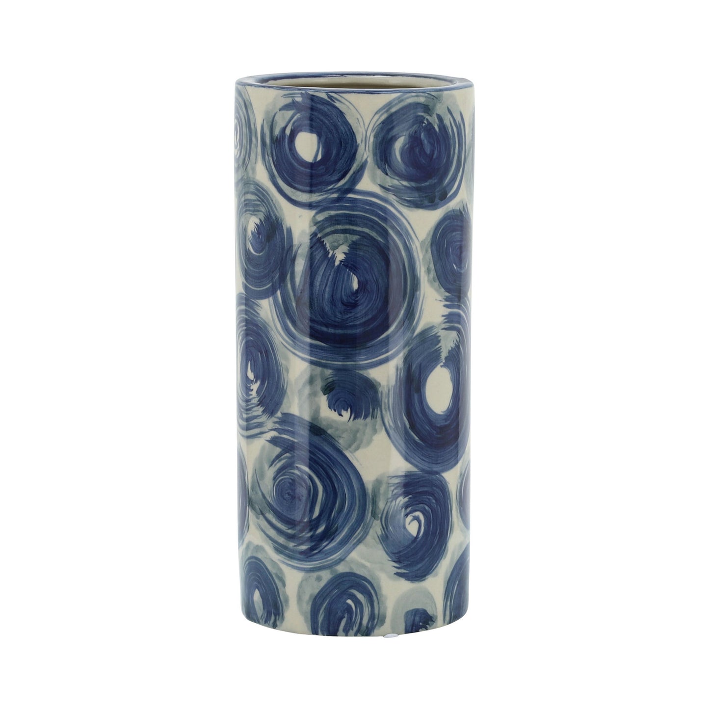 Cer, 12" Cylinder Vase, Blue
