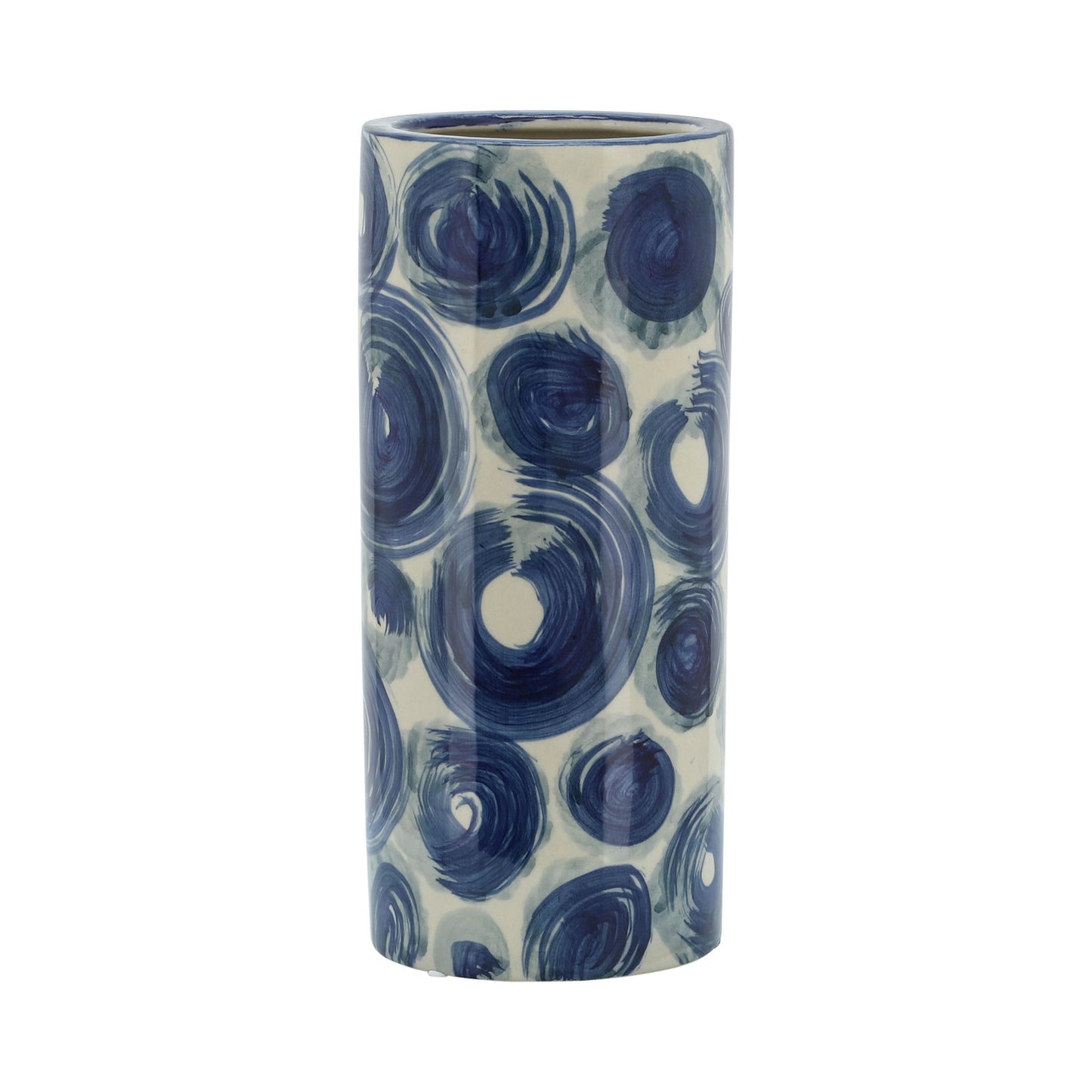 Cer, 12" Cylinder Vase, Blue