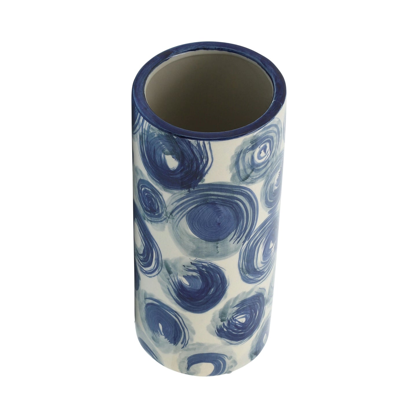 Cer, 12" Cylinder Vase, Blue