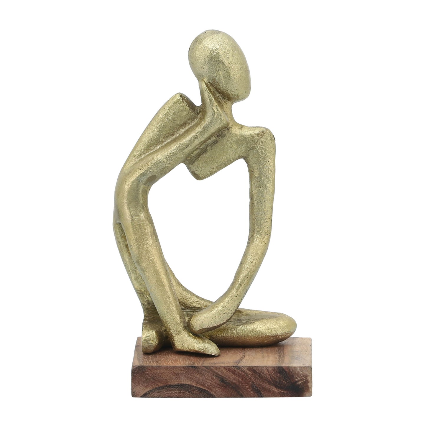Metal/wood, S/3 9" Deep Thoughts, Gold