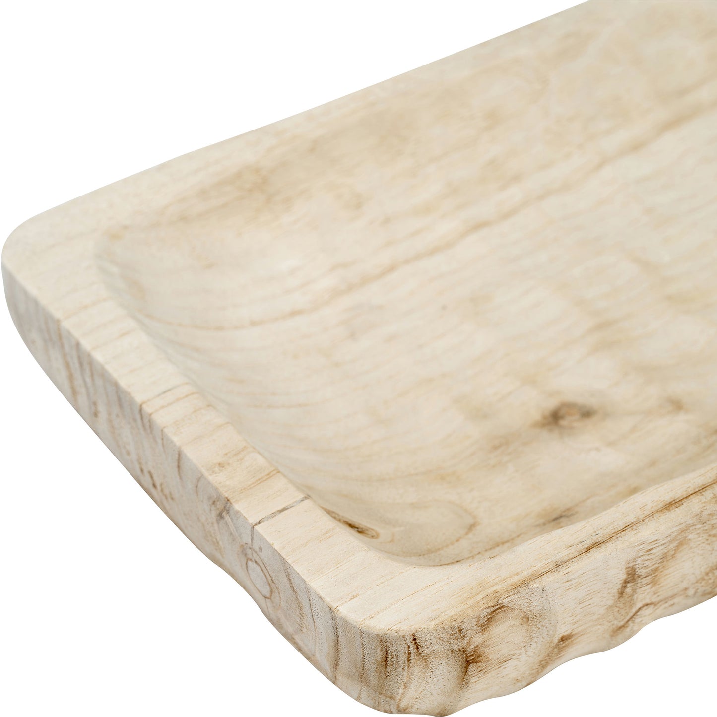 Wood, 16" Rectangular Tray, Natural