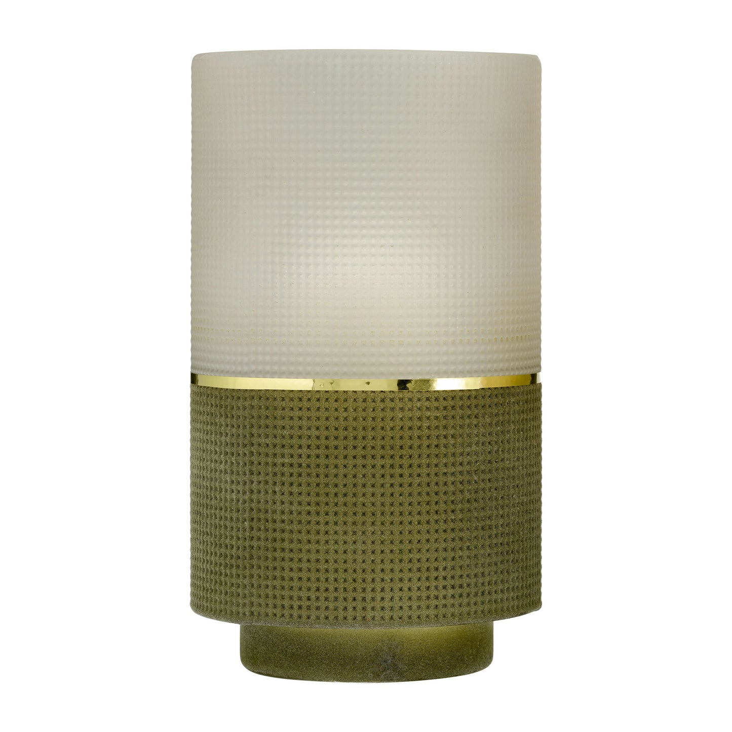 Glass, 9"h 2-tone Hurricane Holder, Olive