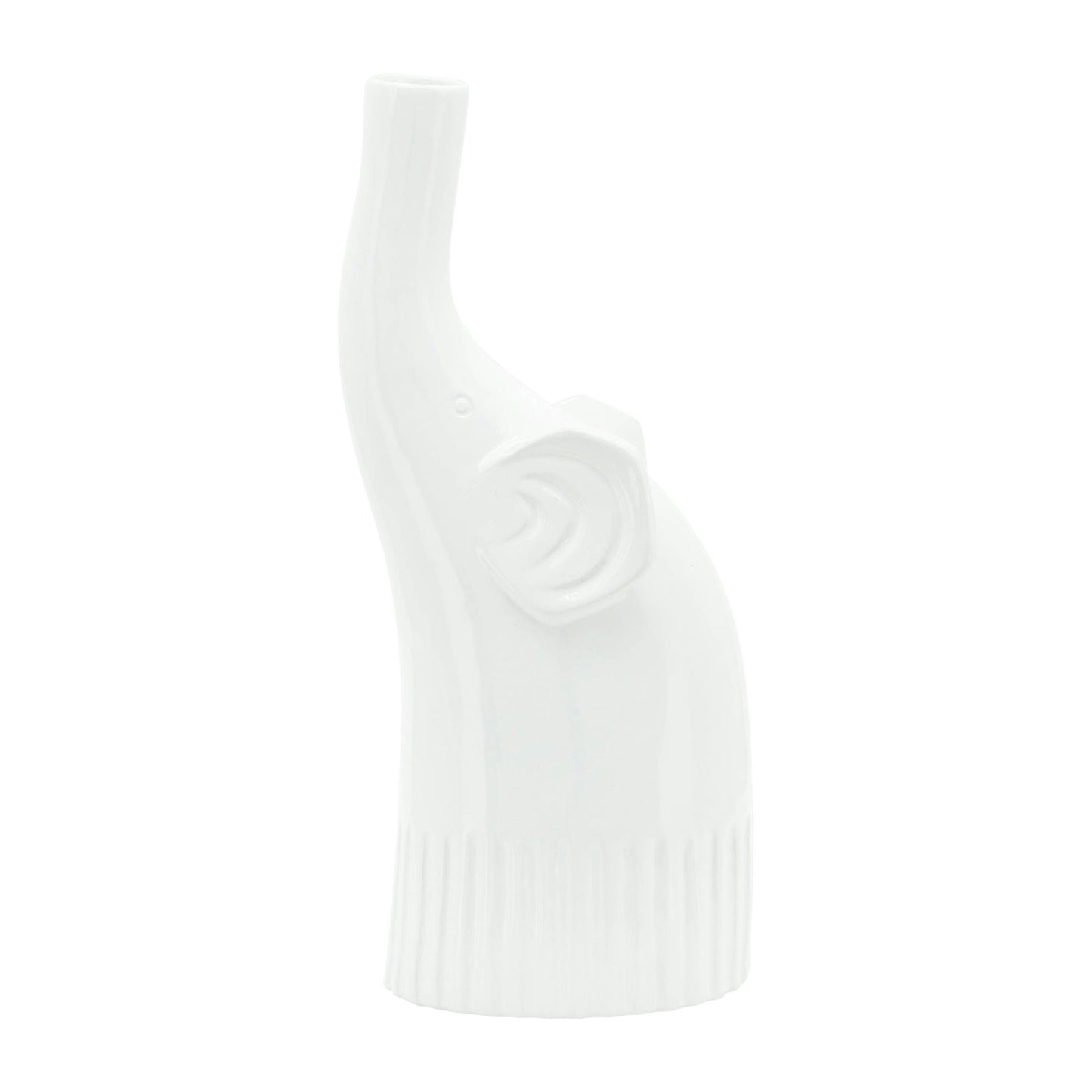 Cer,12"h Elephant Deco,white