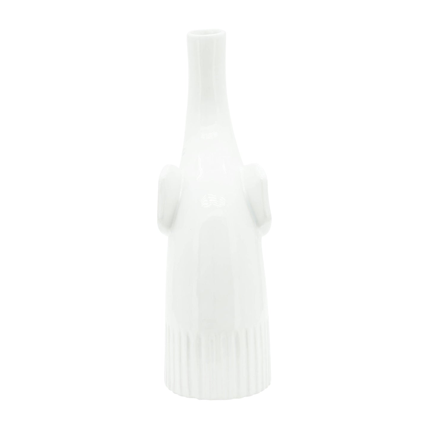 Cer,12"h Elephant Deco,white