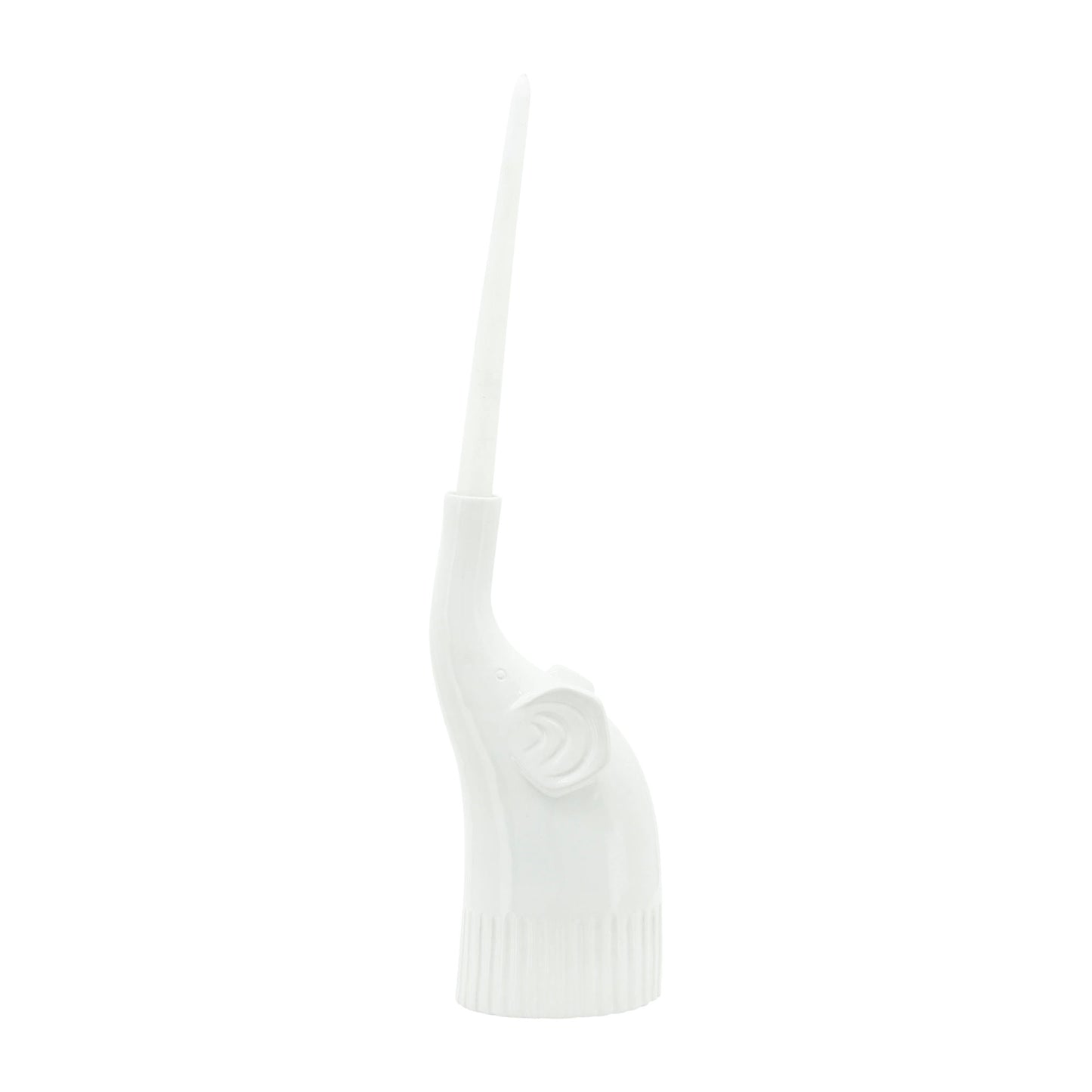 Cer,12"h Elephant Deco,white