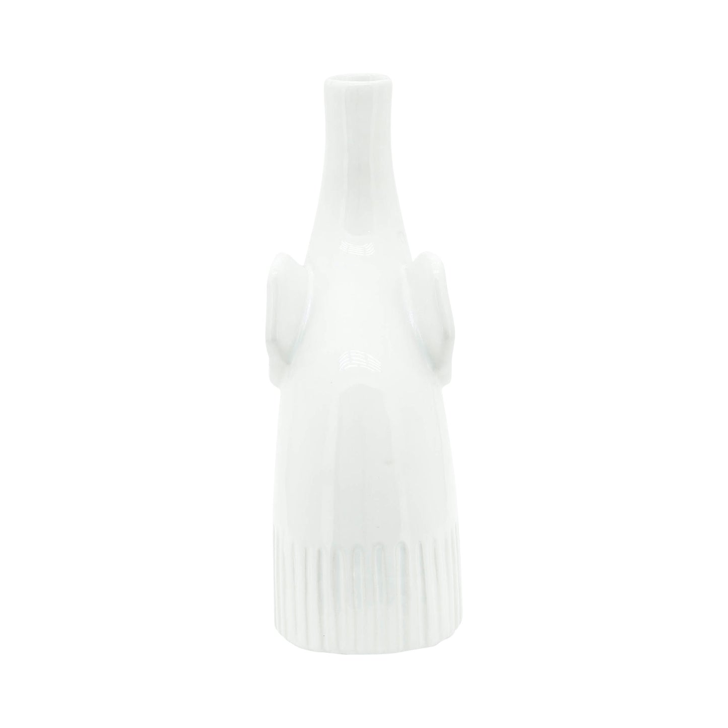 Cer,9",elephant Deco,white