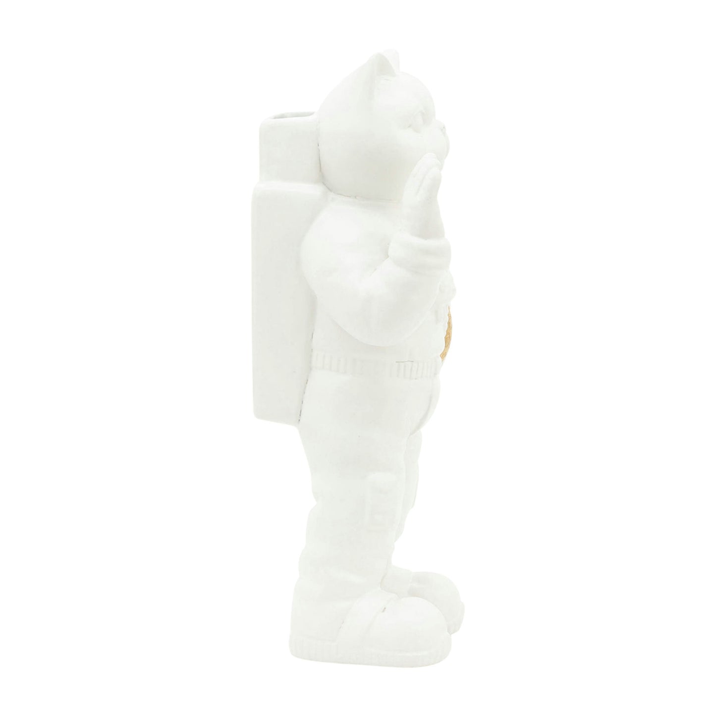Cer,12",astro Cat Deco,white/gold