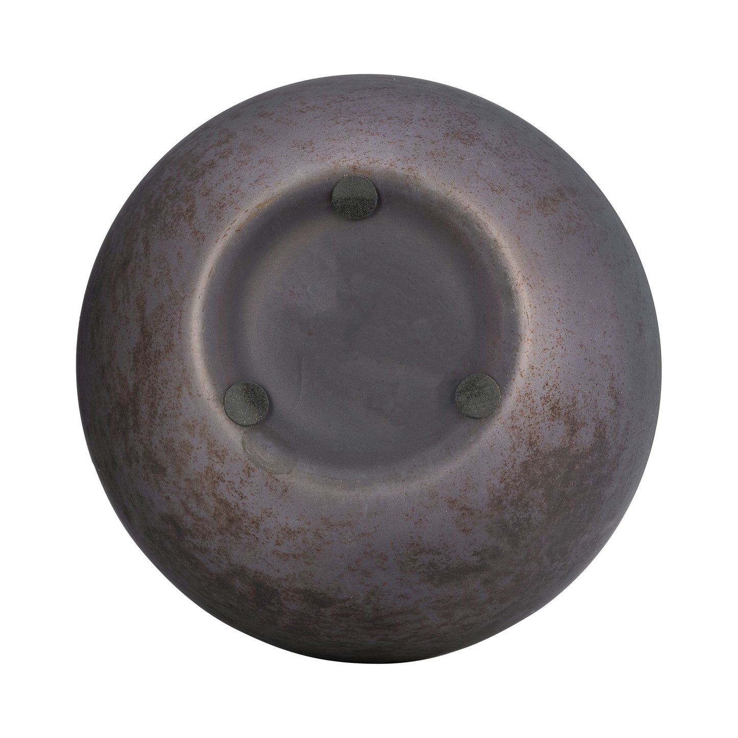 Glass,8",oval Hurricane,charred Coal/gold