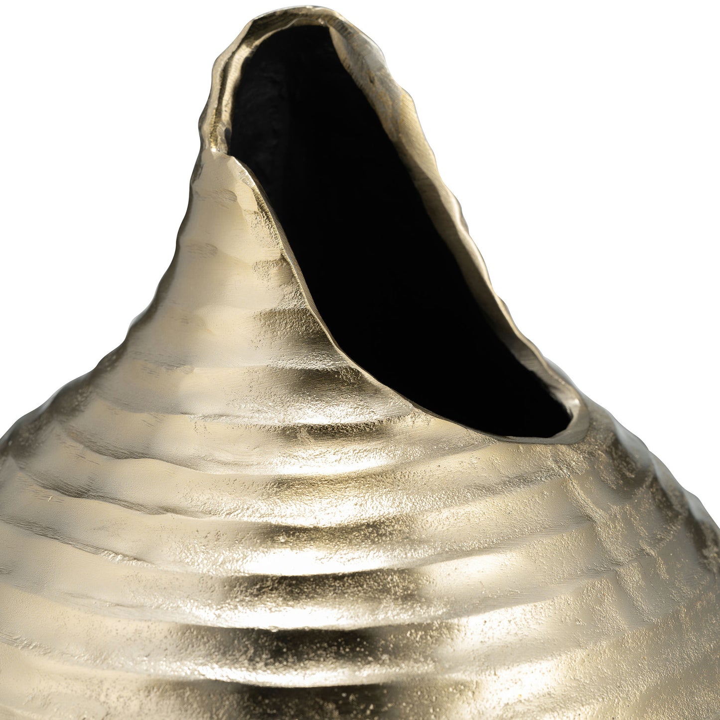 Metal,16",shell Like Vase,gold