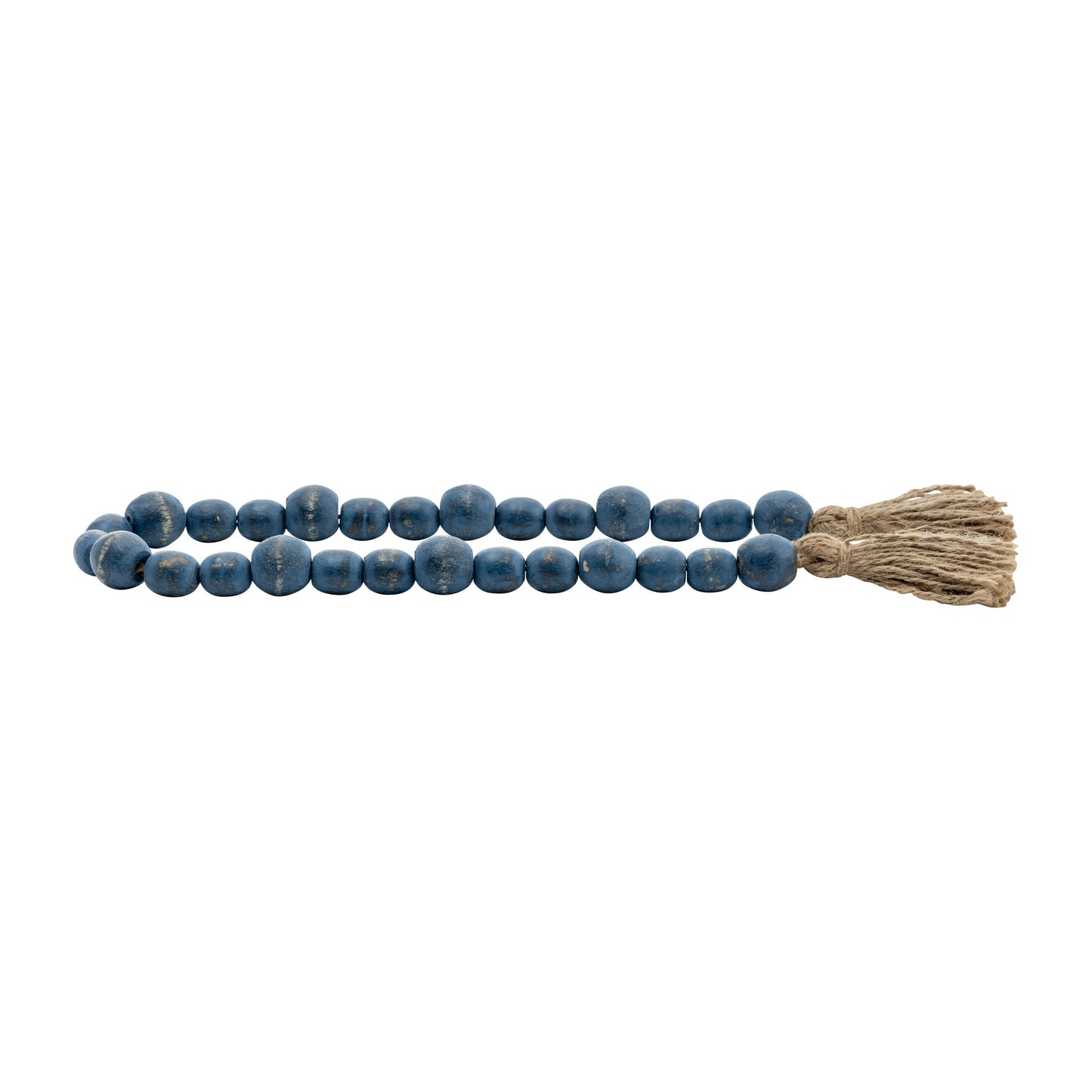 Wood, 25" Bead Garland, Blue