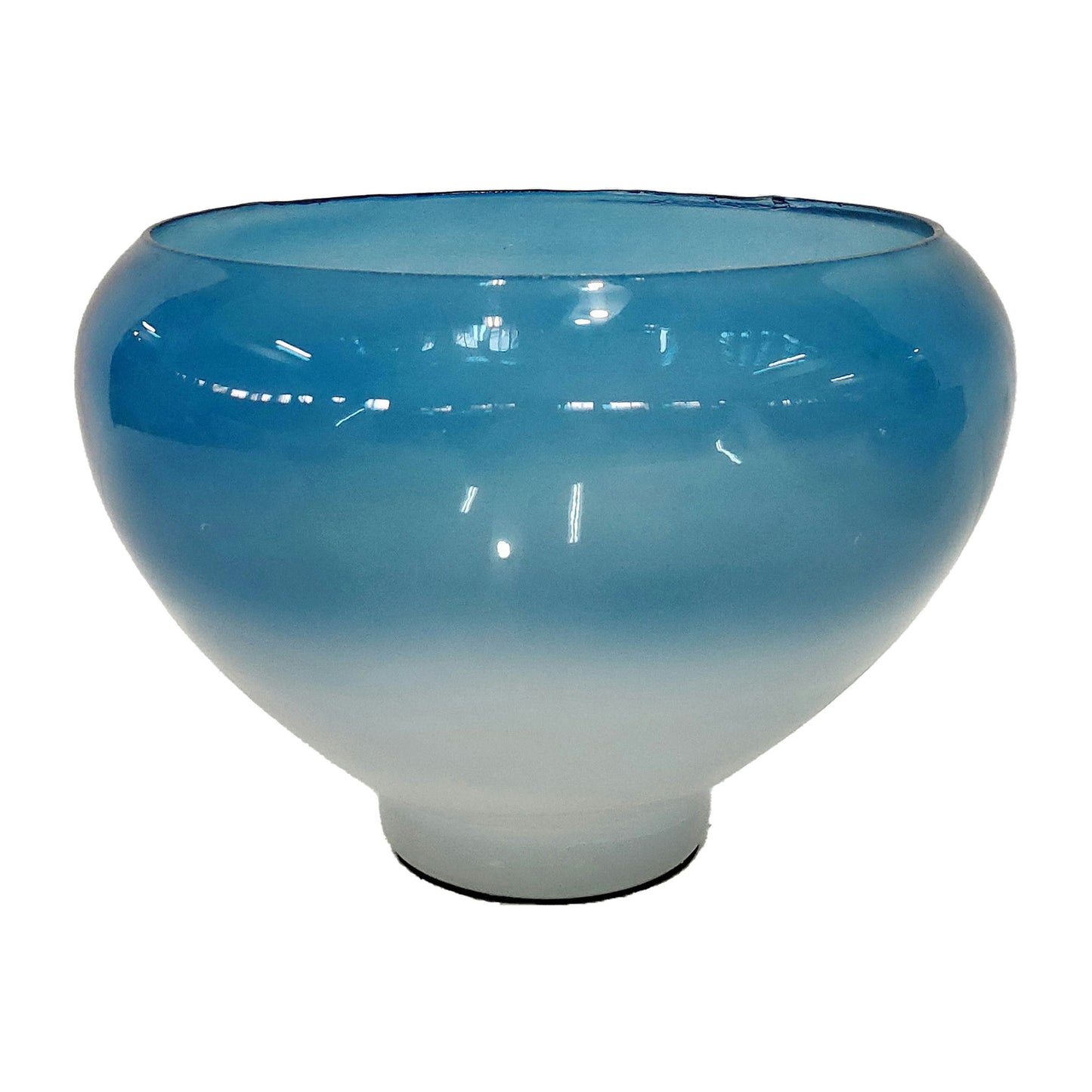 Glass, S/2 10/14" Decorative Bowls, Blue