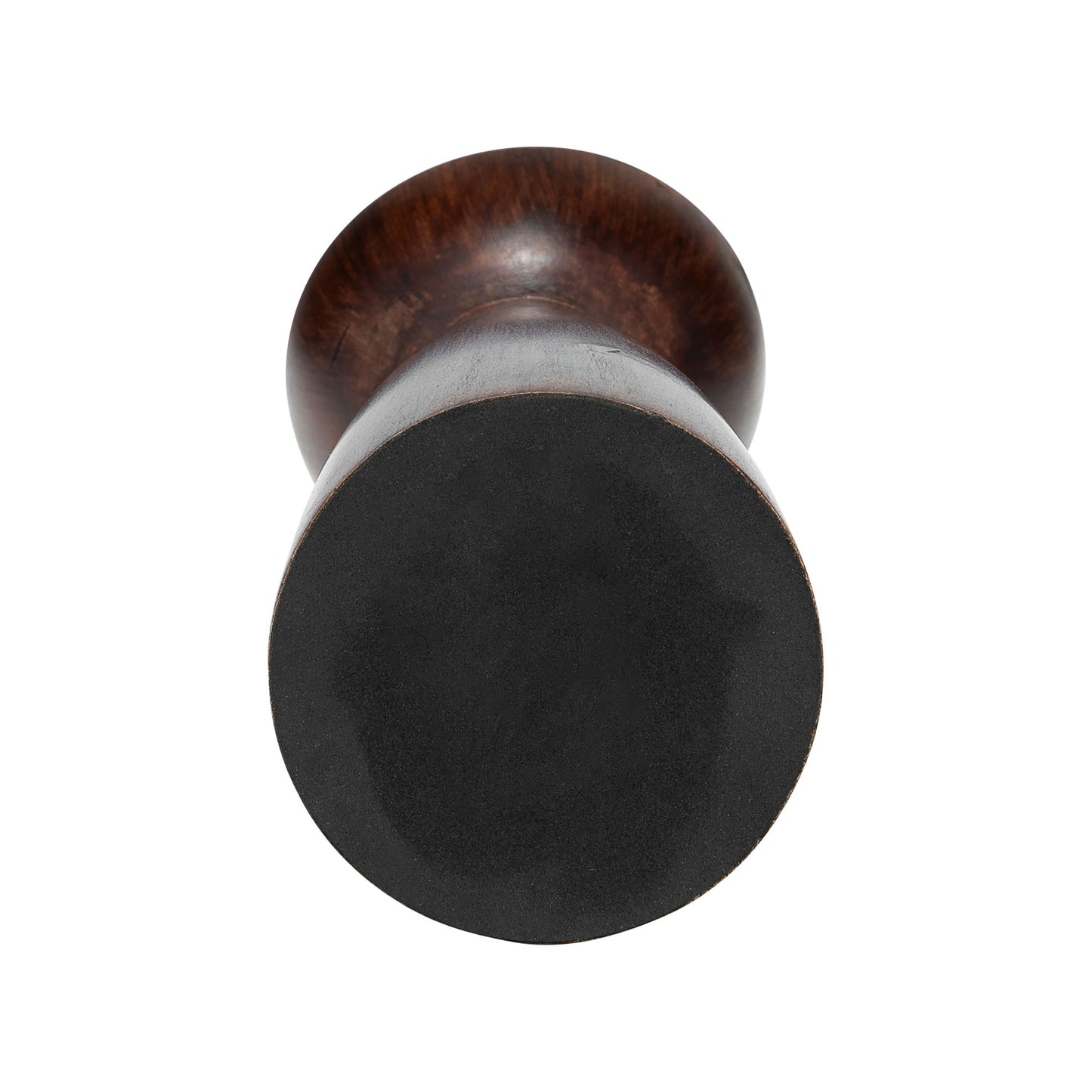 Wood, 9"h Slanted Candle Holder, Brown