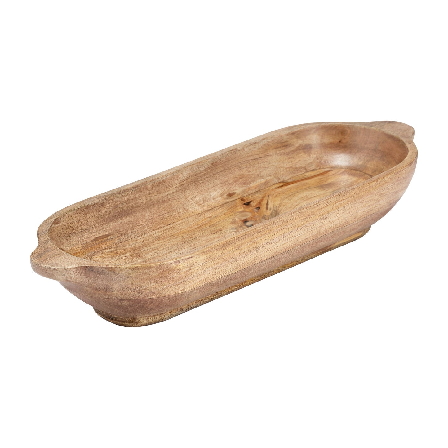 Wood, S/2 18/23"l Oval Trays, Brown