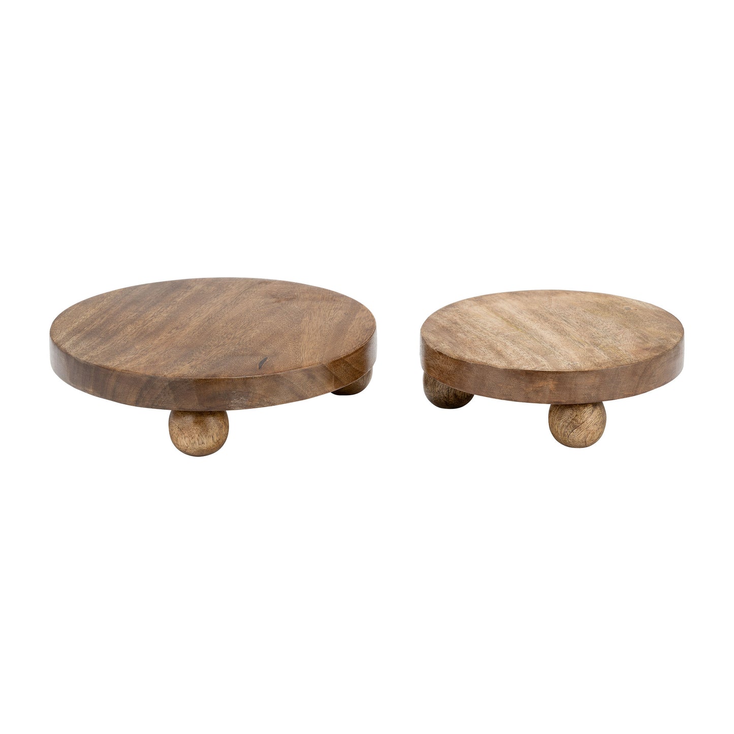 Wood, S/2 8/10"d Round Risers, Natural