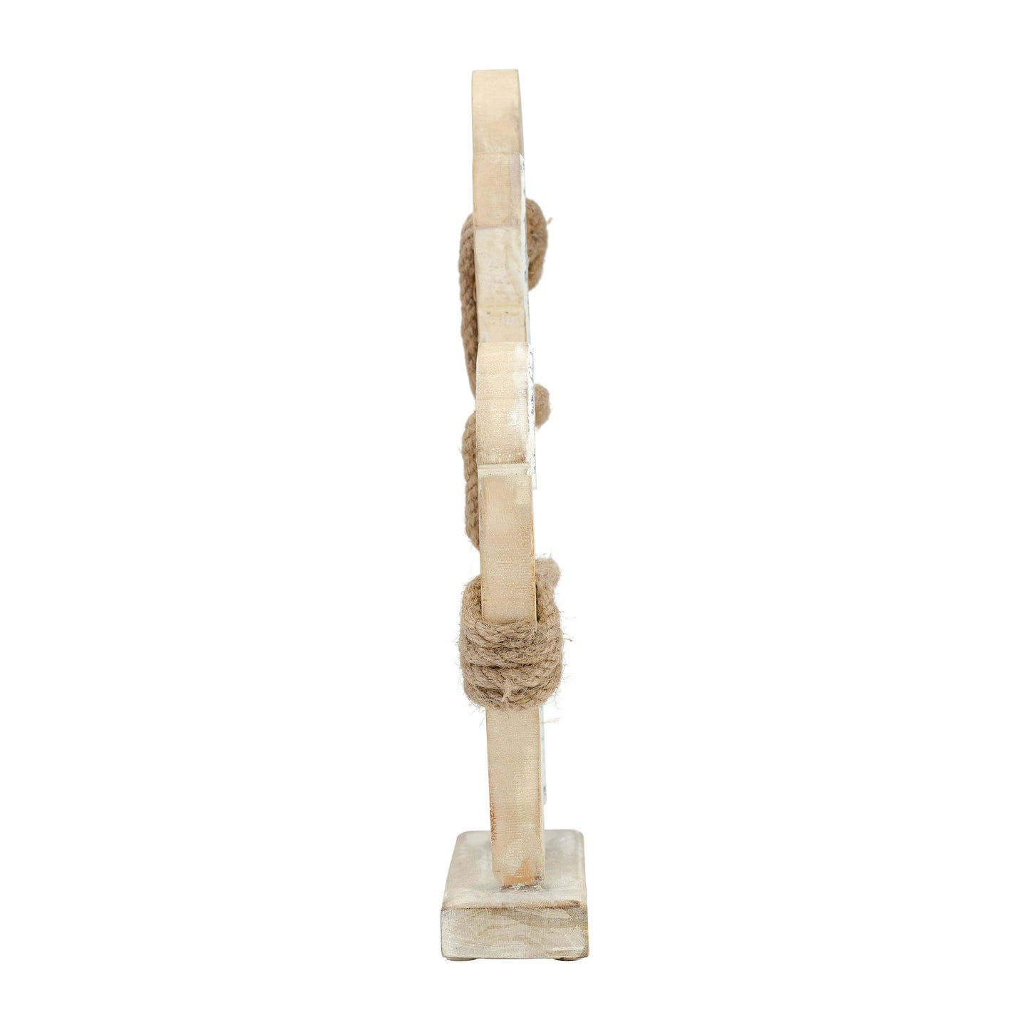 Wood, 18"h Anchor W/ Mosaic Blue/brown