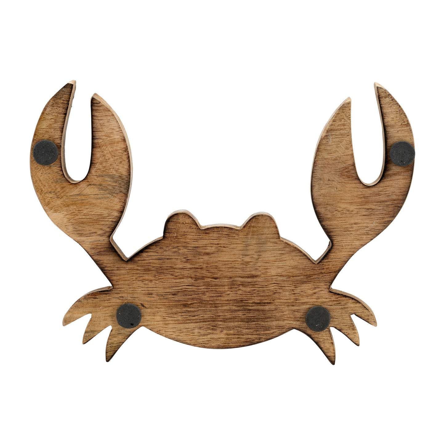 Wood, 8"h Crab Deco, Brown