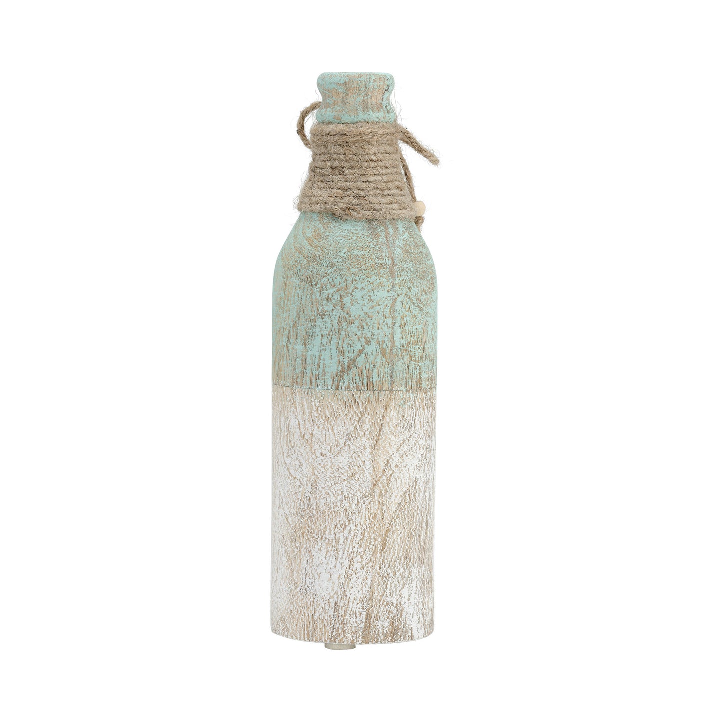 Wood, 10"h Tri-colored Bottle, Multi