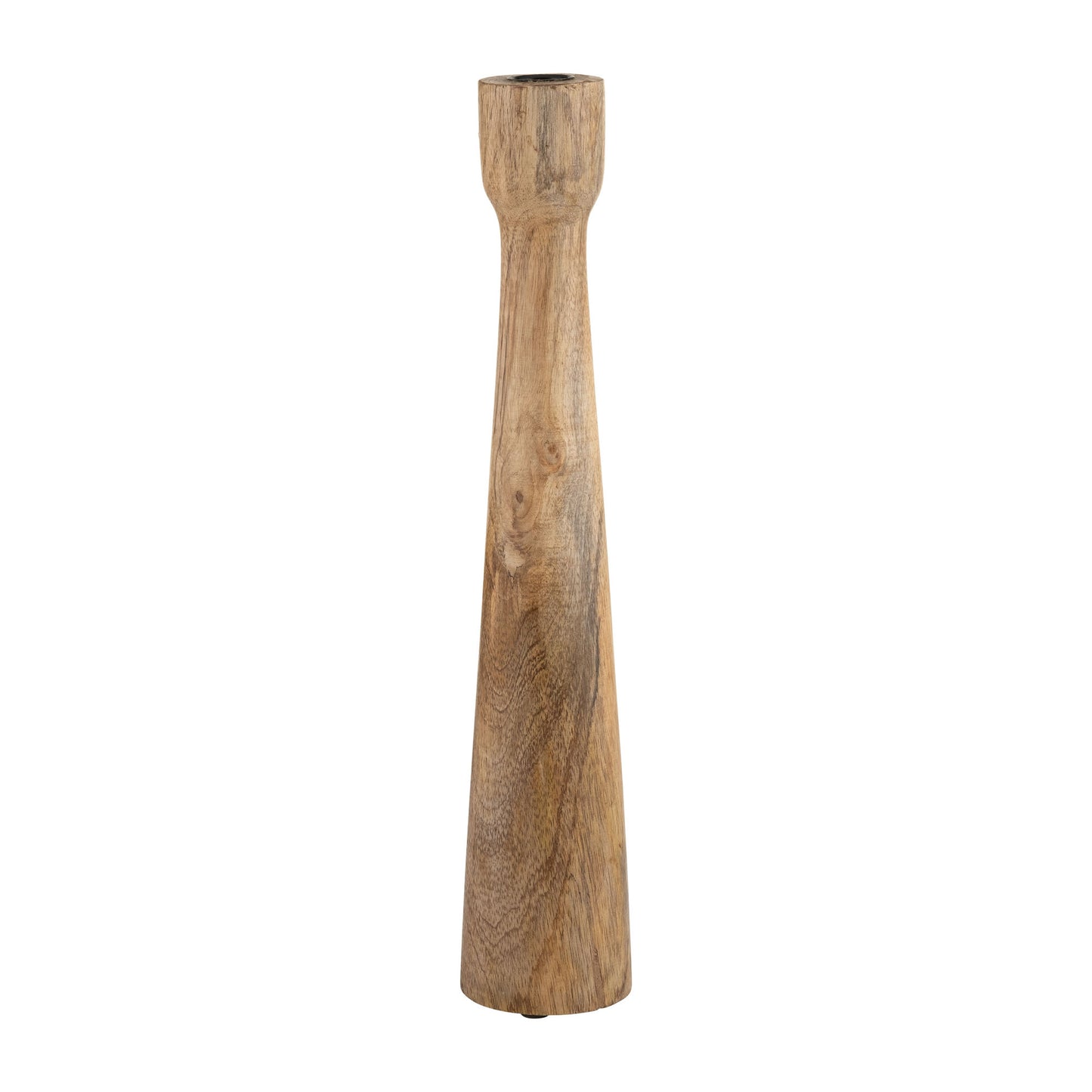 Wood, 16"h Candle Holder, Brown