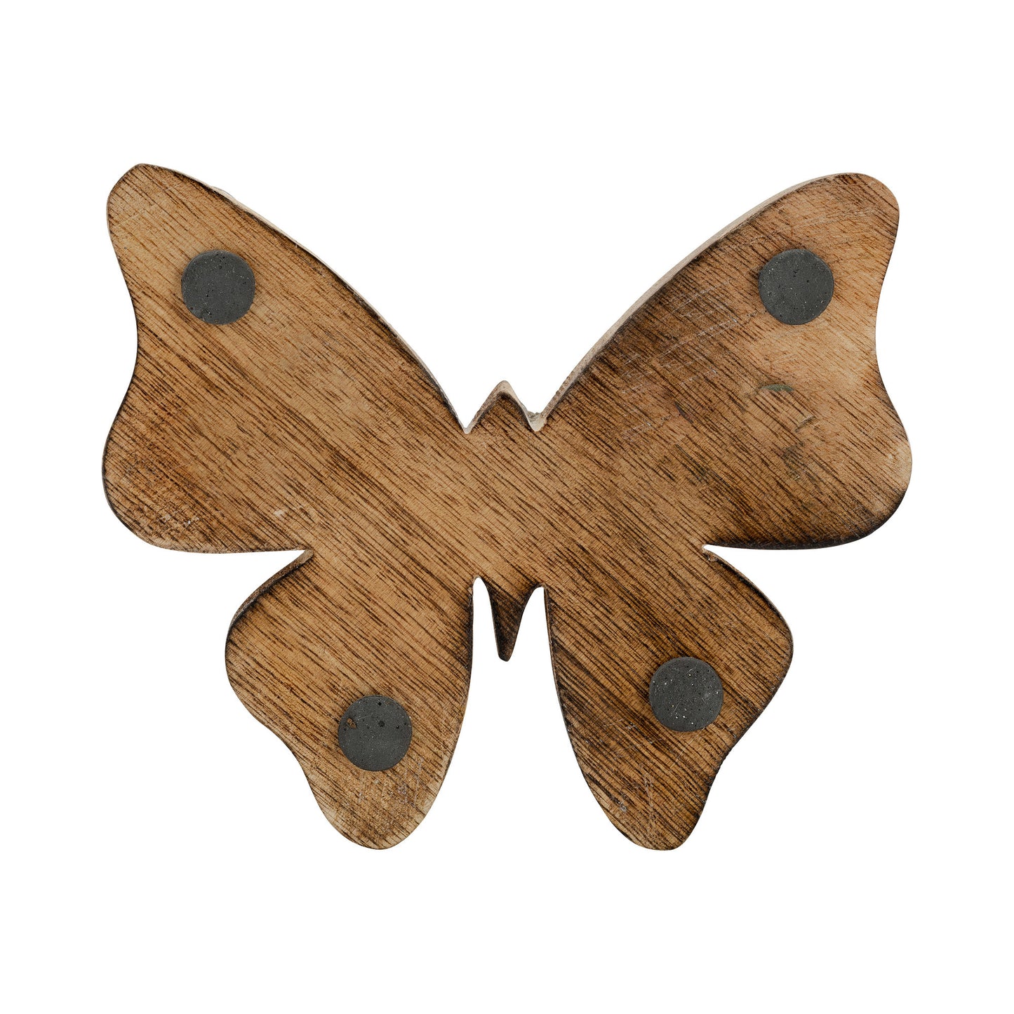 Glass, 6"h Mosaic Butterfly, White