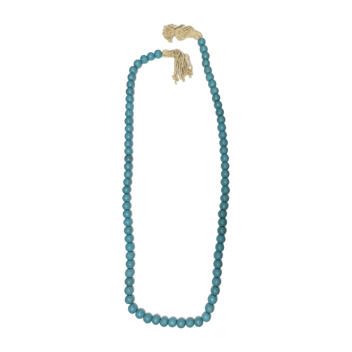 Wood, 84" Beaded Garland, Turq