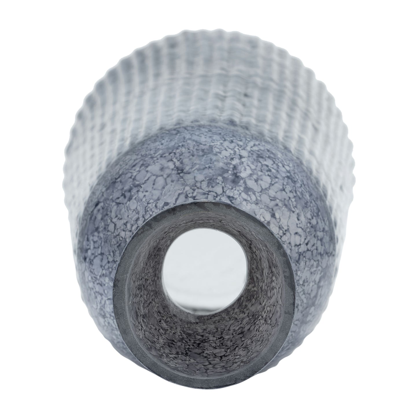 20", Grooved Glass Vase, Blue
