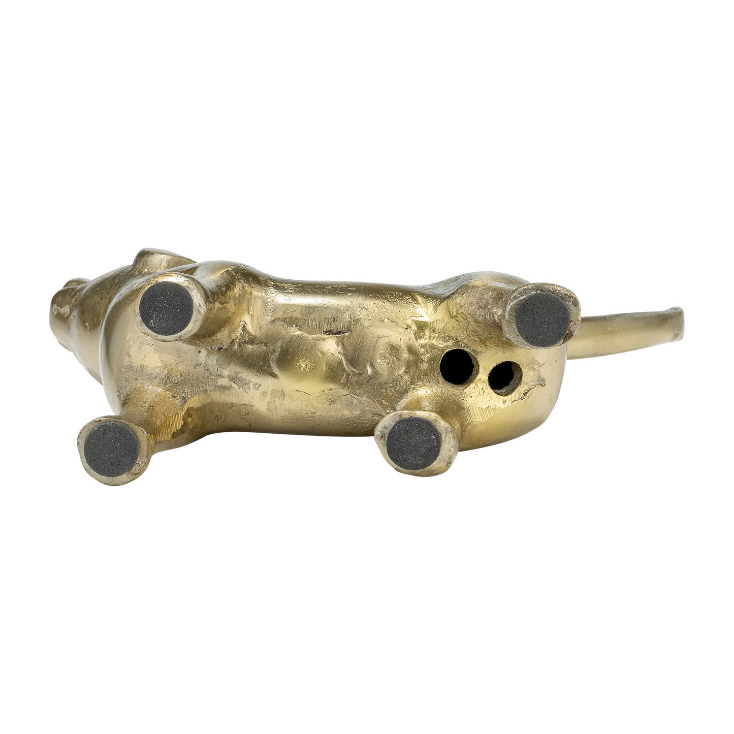 8"l Metal, Deco Howling Dog, Gold