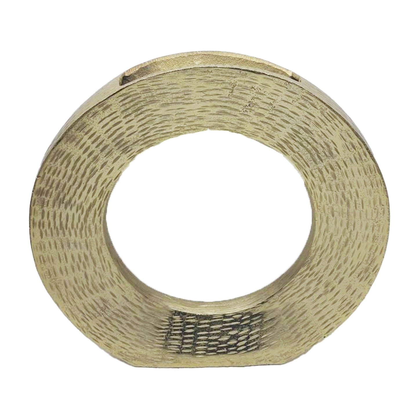 Metal,14"h,round Open Cut Out Vase,gold