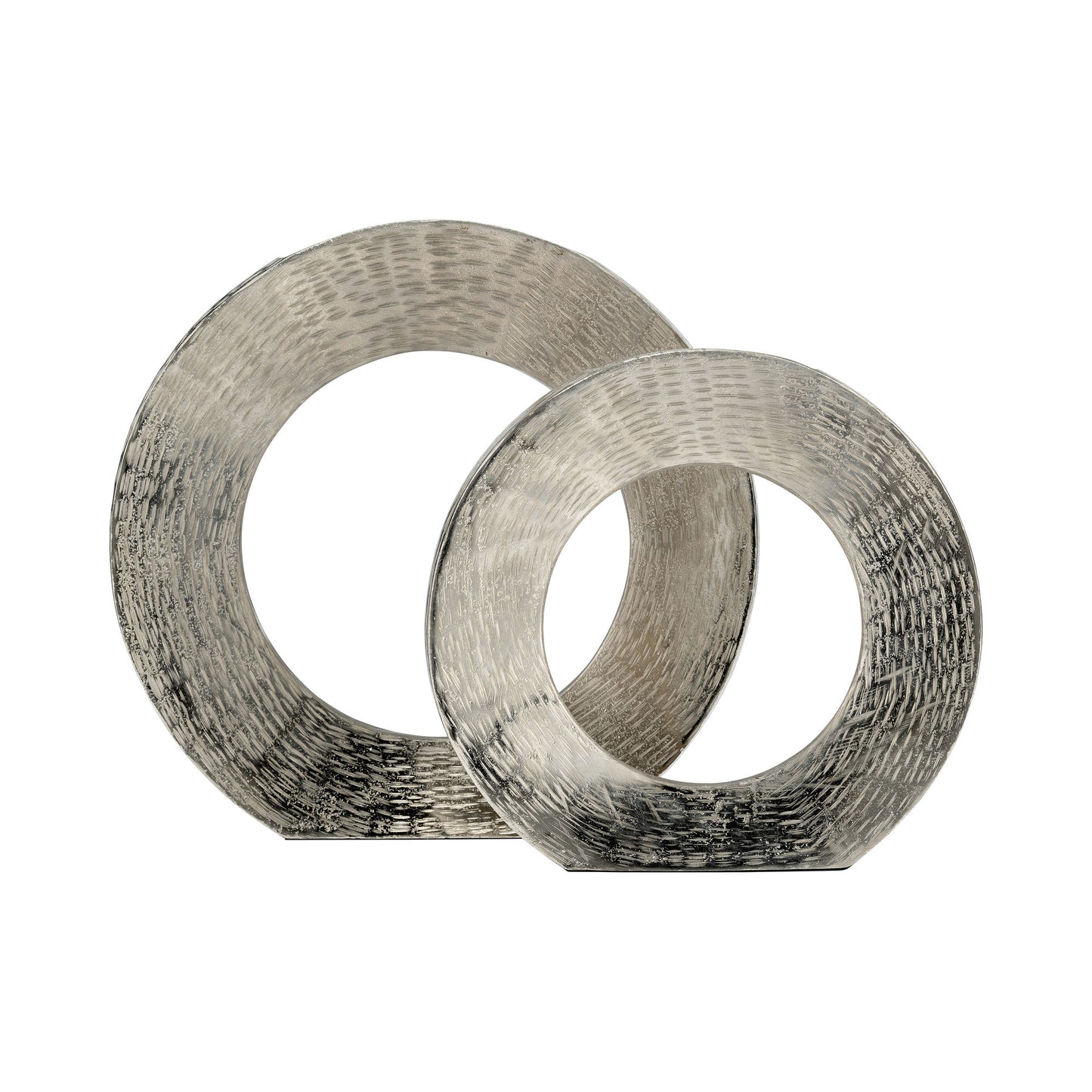 Metal,11"h,round Open Cut Out Vase,silver