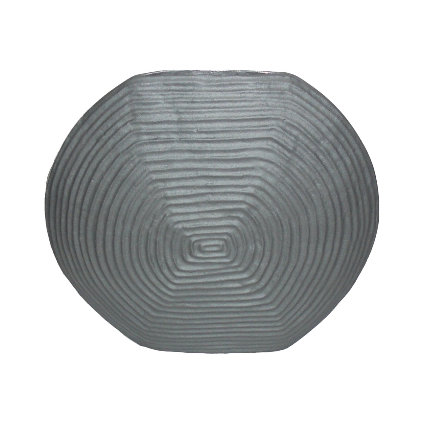 Metal,10"h,swirl Pattern Vase,grey