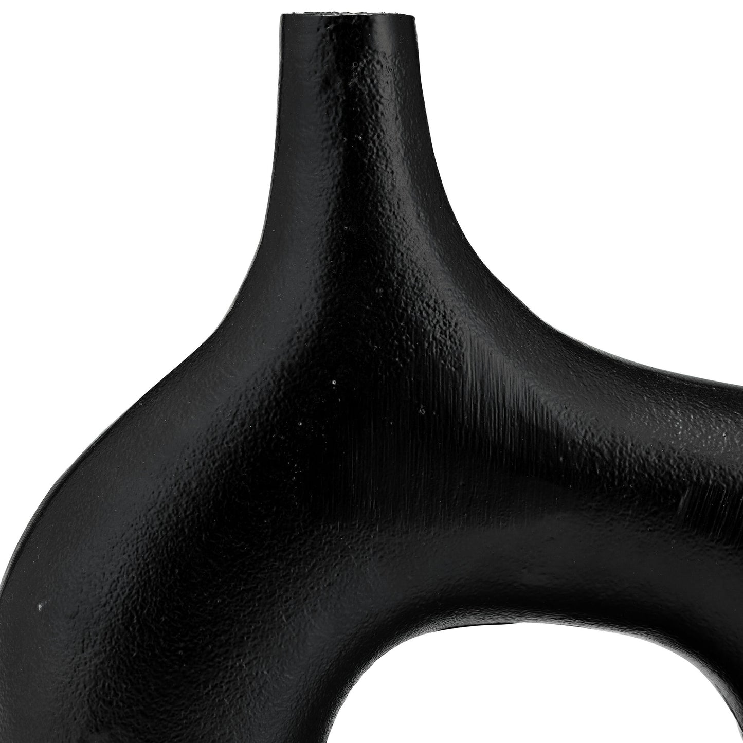 Metal,8"h,abstract Vase,black