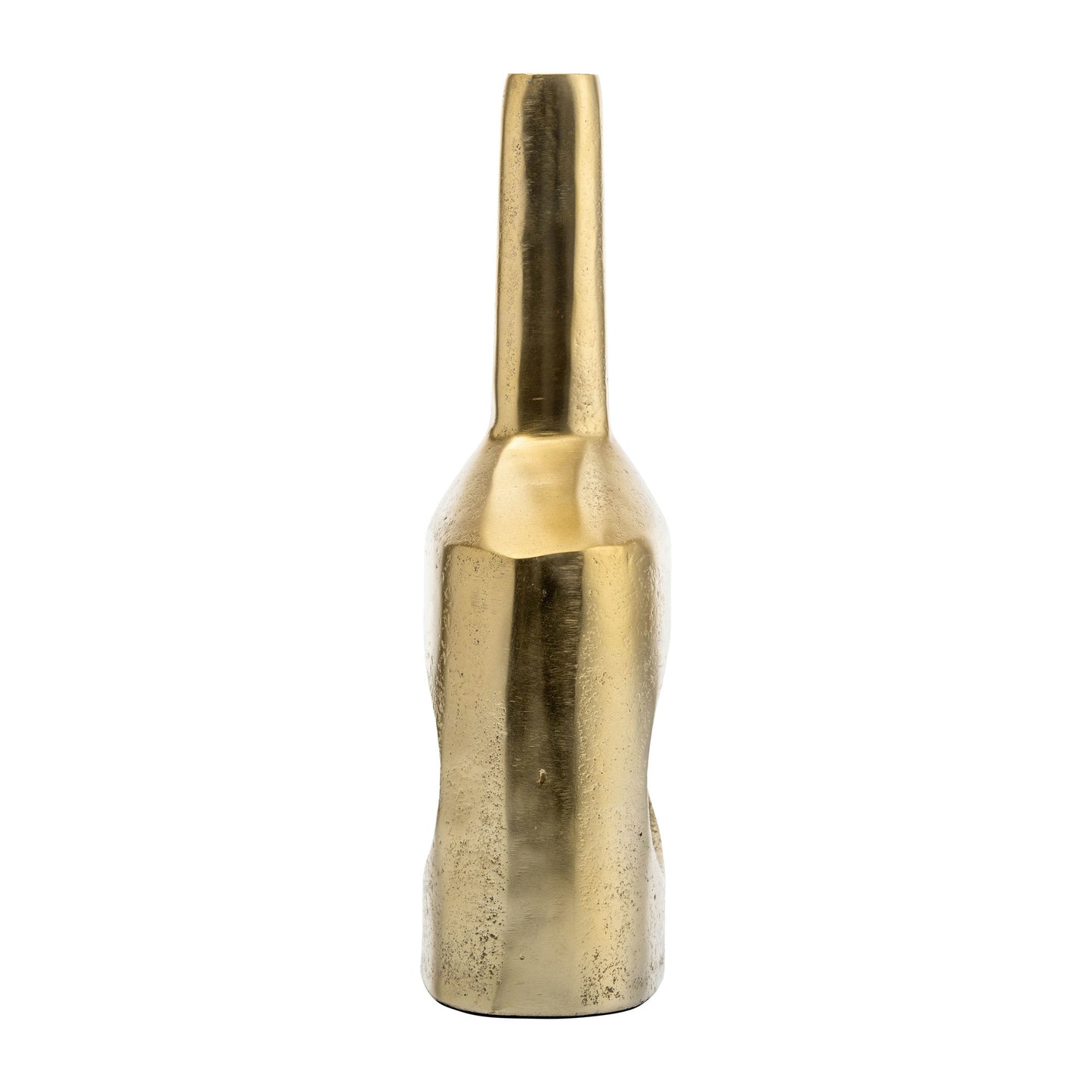 Metal,12"h, Small Modern Open Cut Out Vase,gold