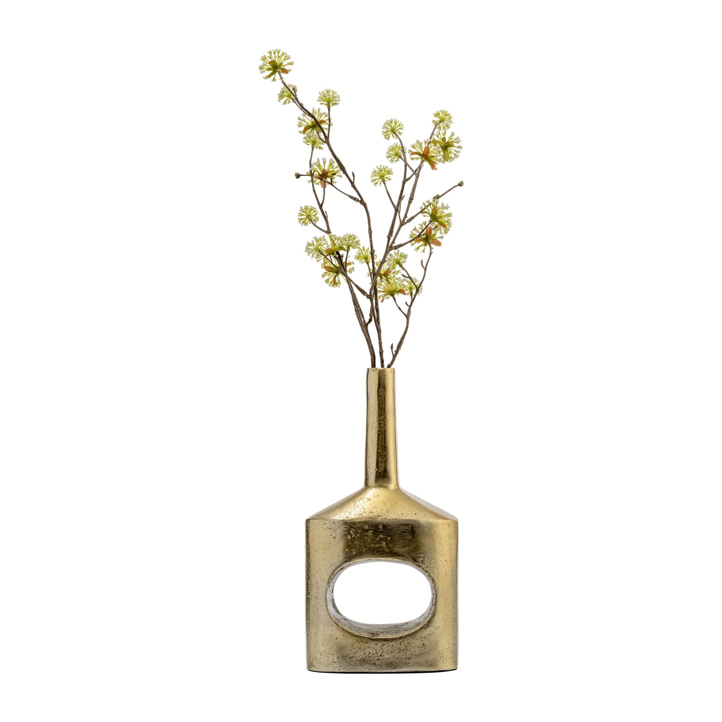 Metal,12"h, Small Modern Open Cut Out Vase,gold