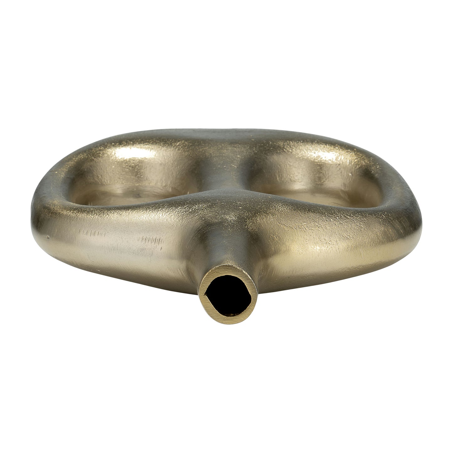 Metal,14"h,hollow Handles Vase,champagne