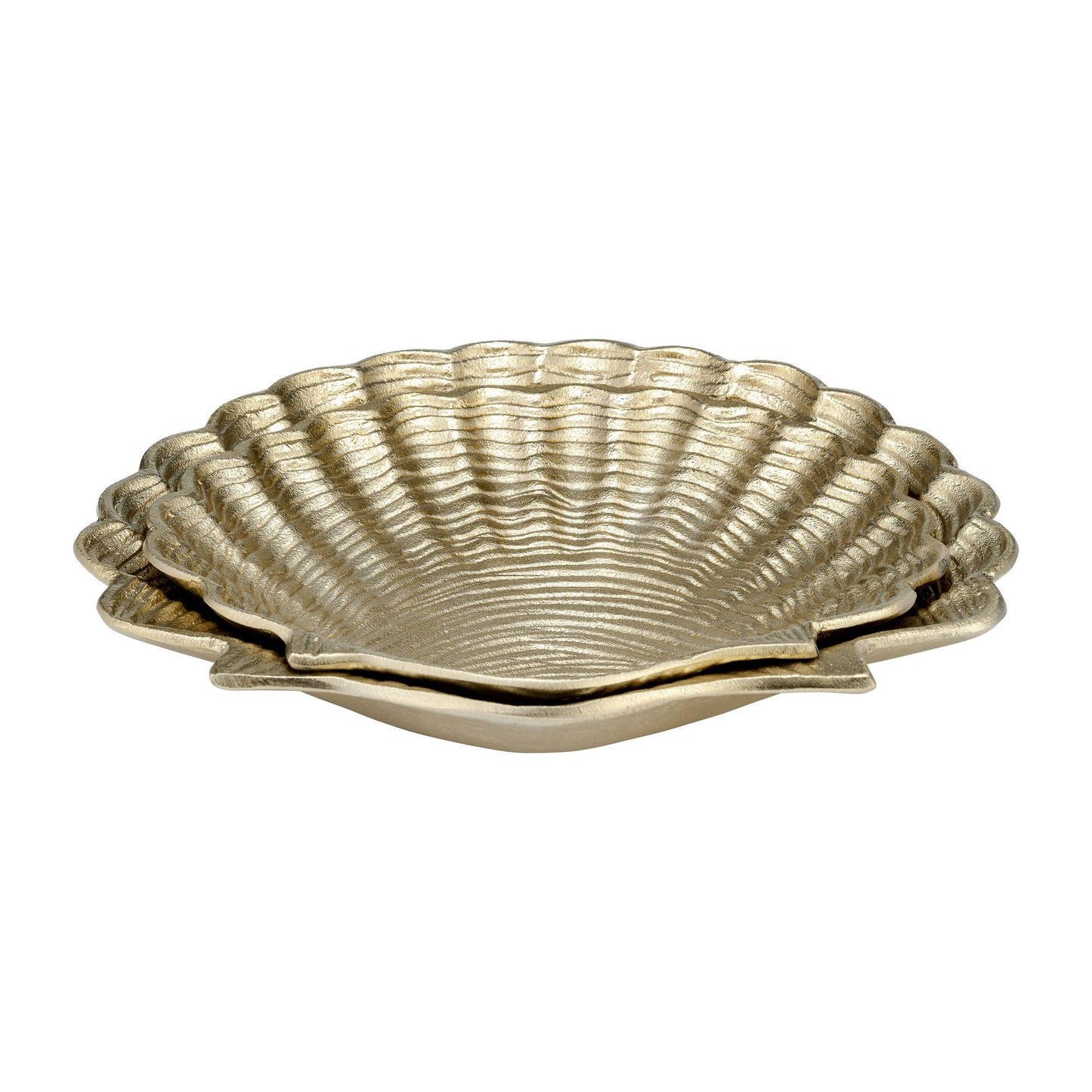 Metal,s/2 10/12",flat Shell Dish,champagne