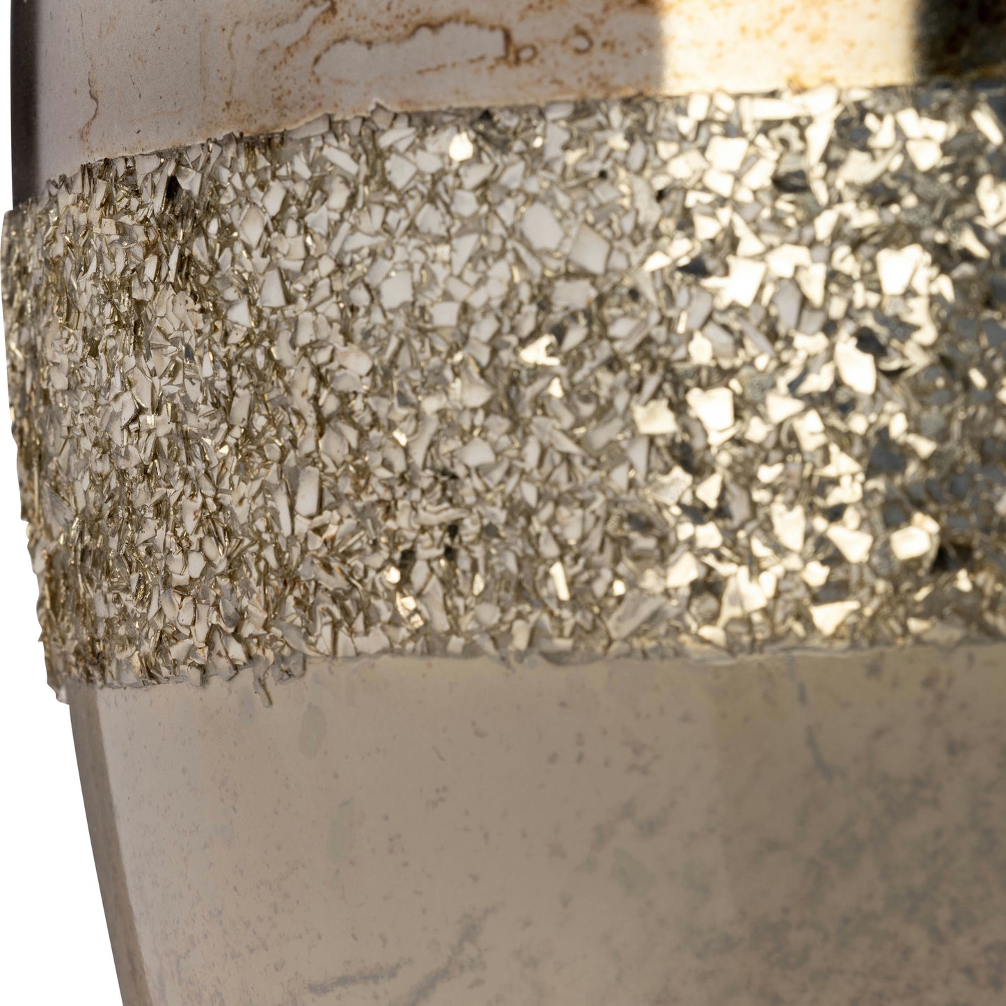 Glass, 17" Metallic Vase, Champagne