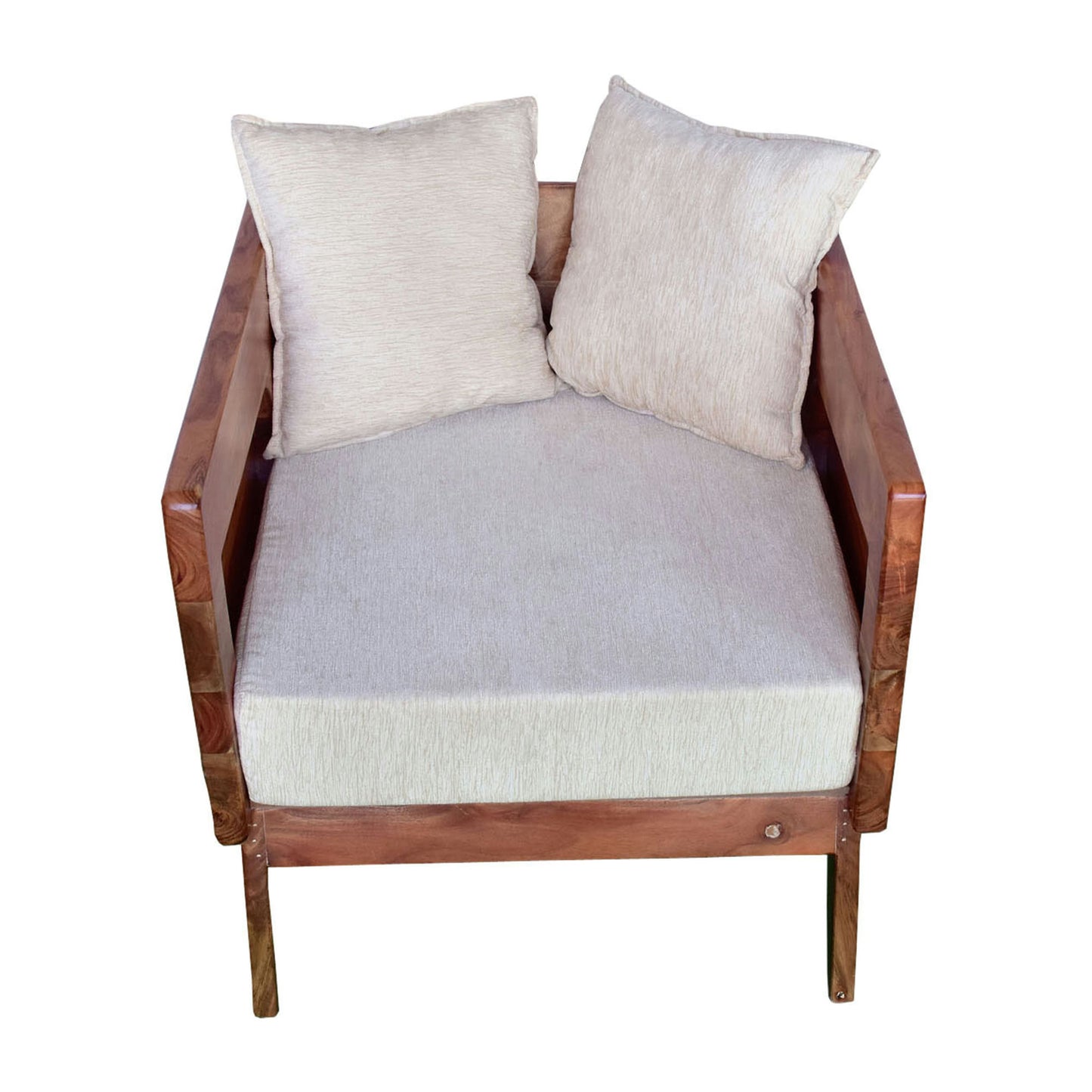 Wood, 26x24" Flatback Chair, Natural/off-white