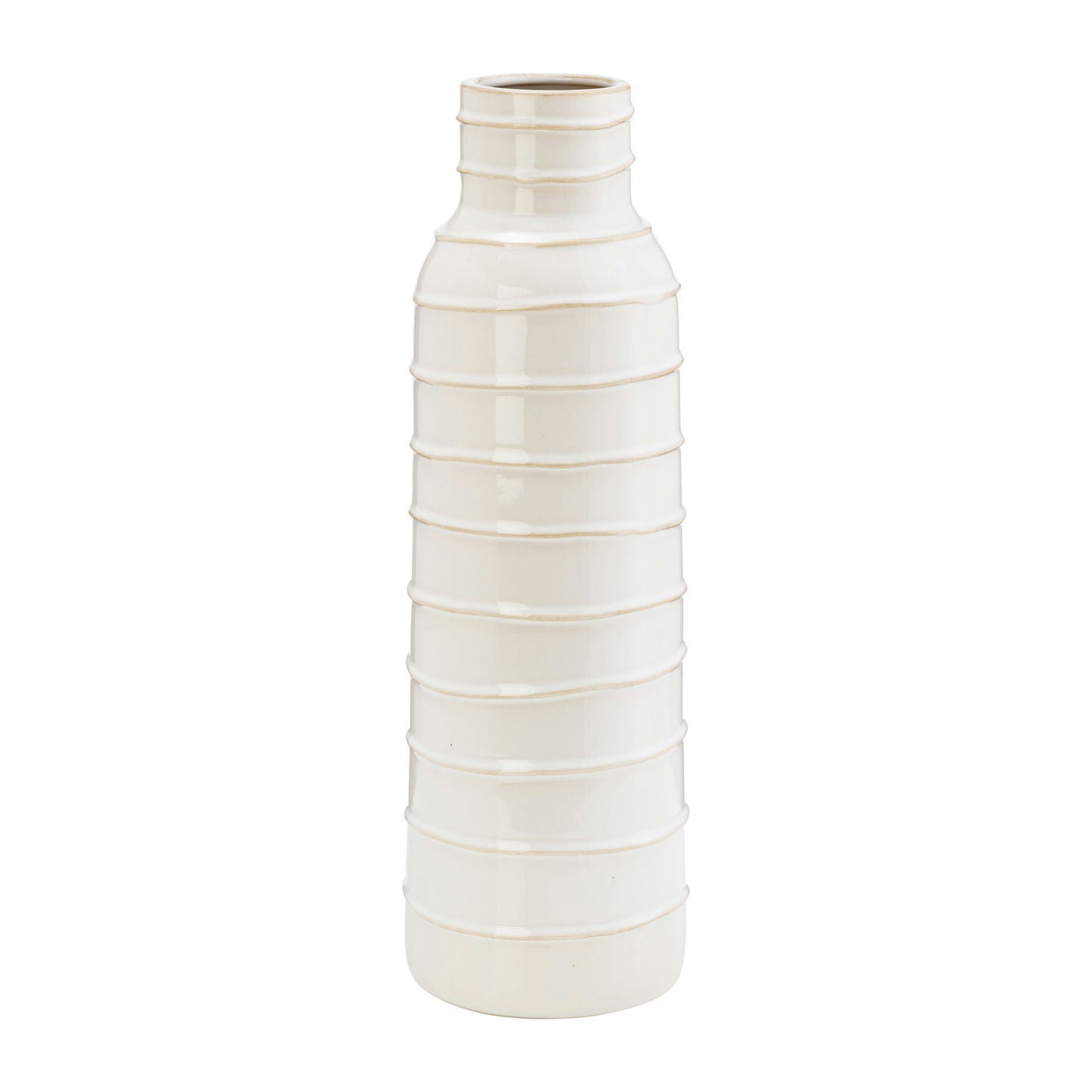 Cer, 21"h Tribal Vase, Ivory