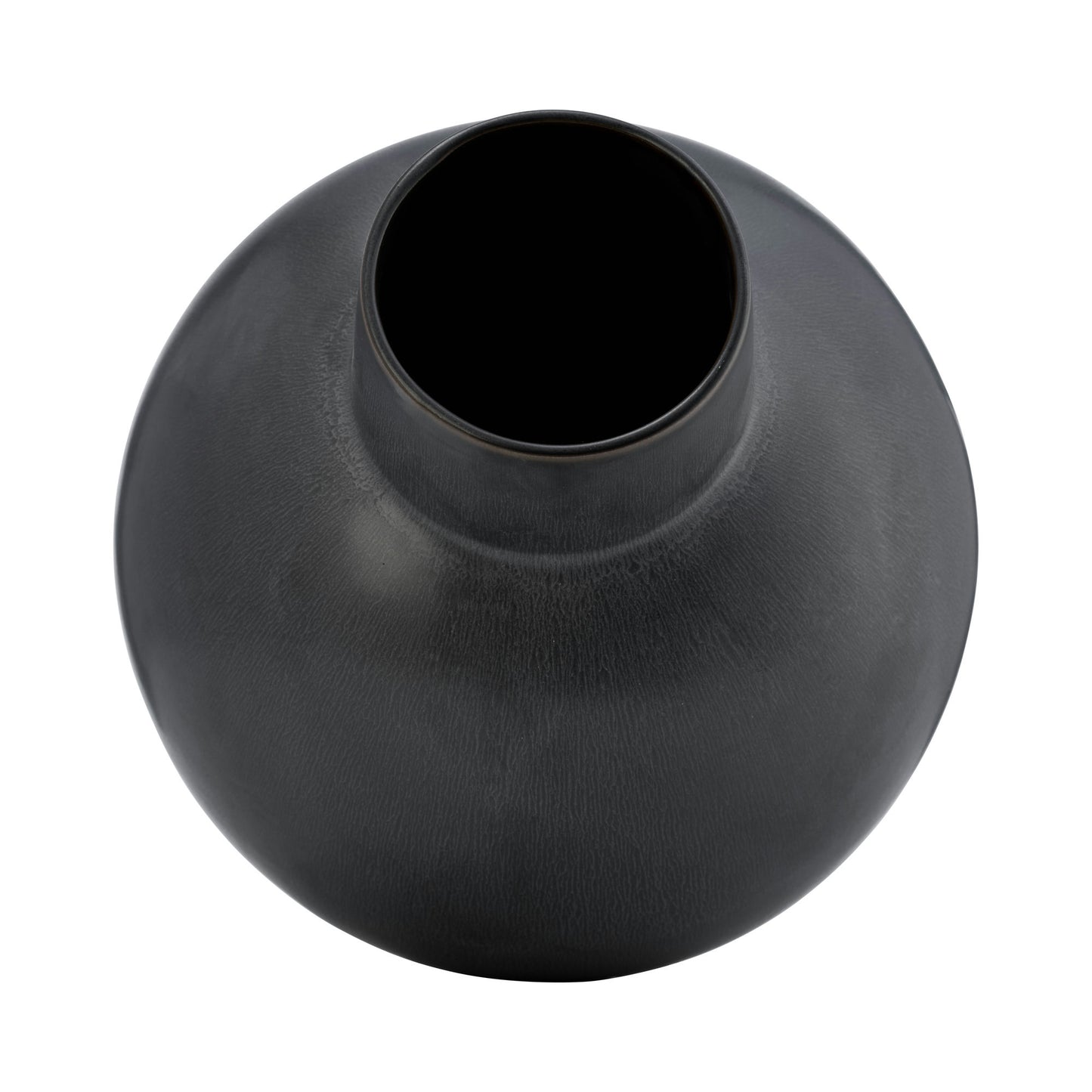 Cer, 15"h Bubble Vase, Black Volcanic