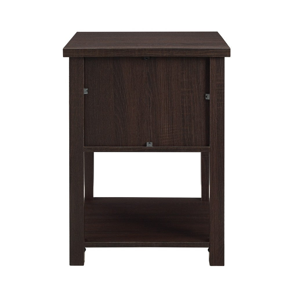 18" Mission Storage Side Table - Espresso