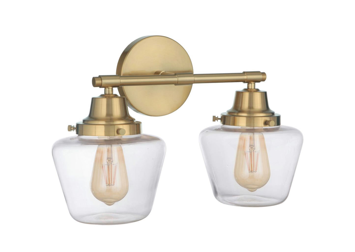Essex 2 Light Vanity, Satin Brass