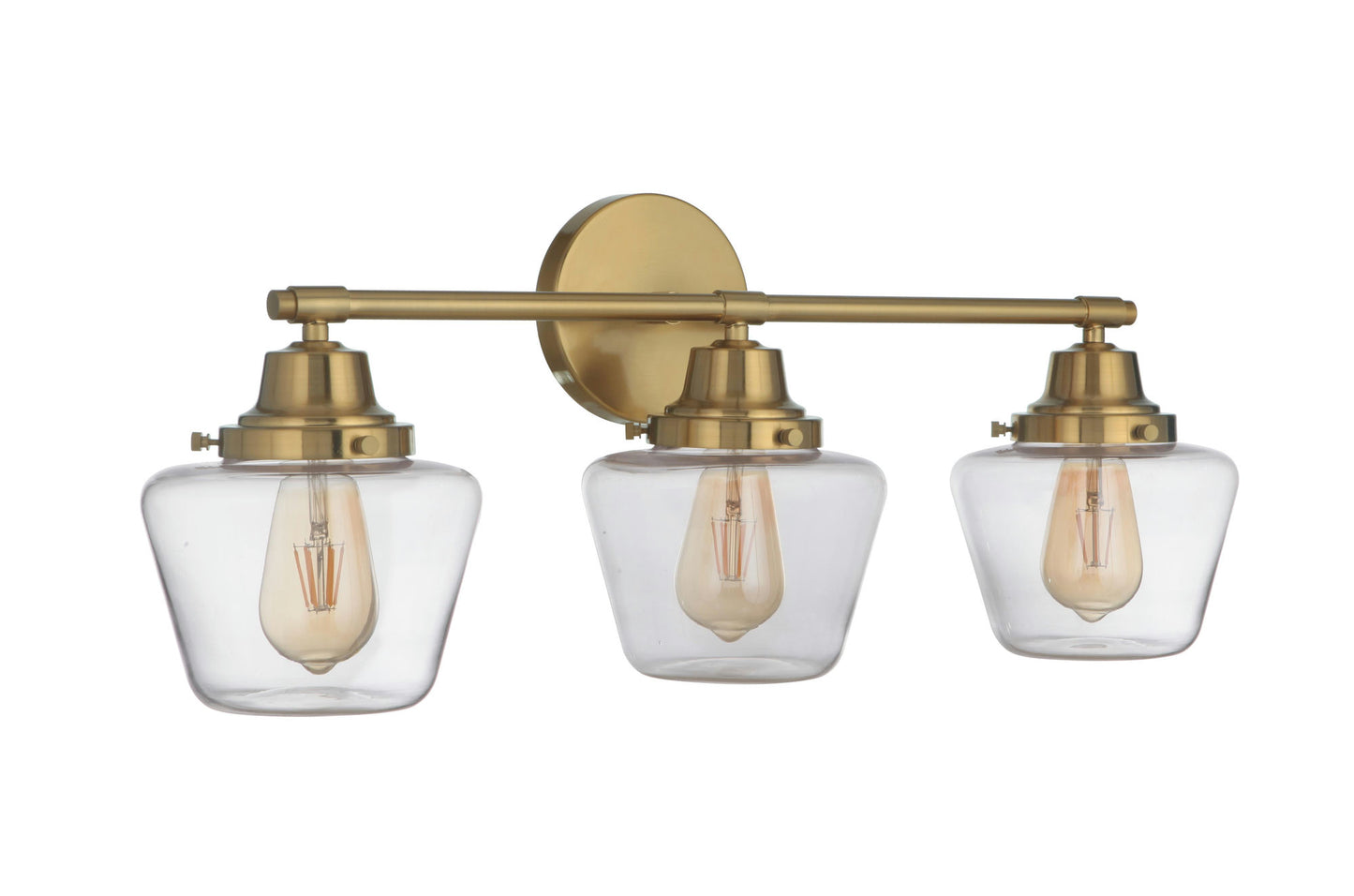 Essex 3 Light Vanity, Satin Brass