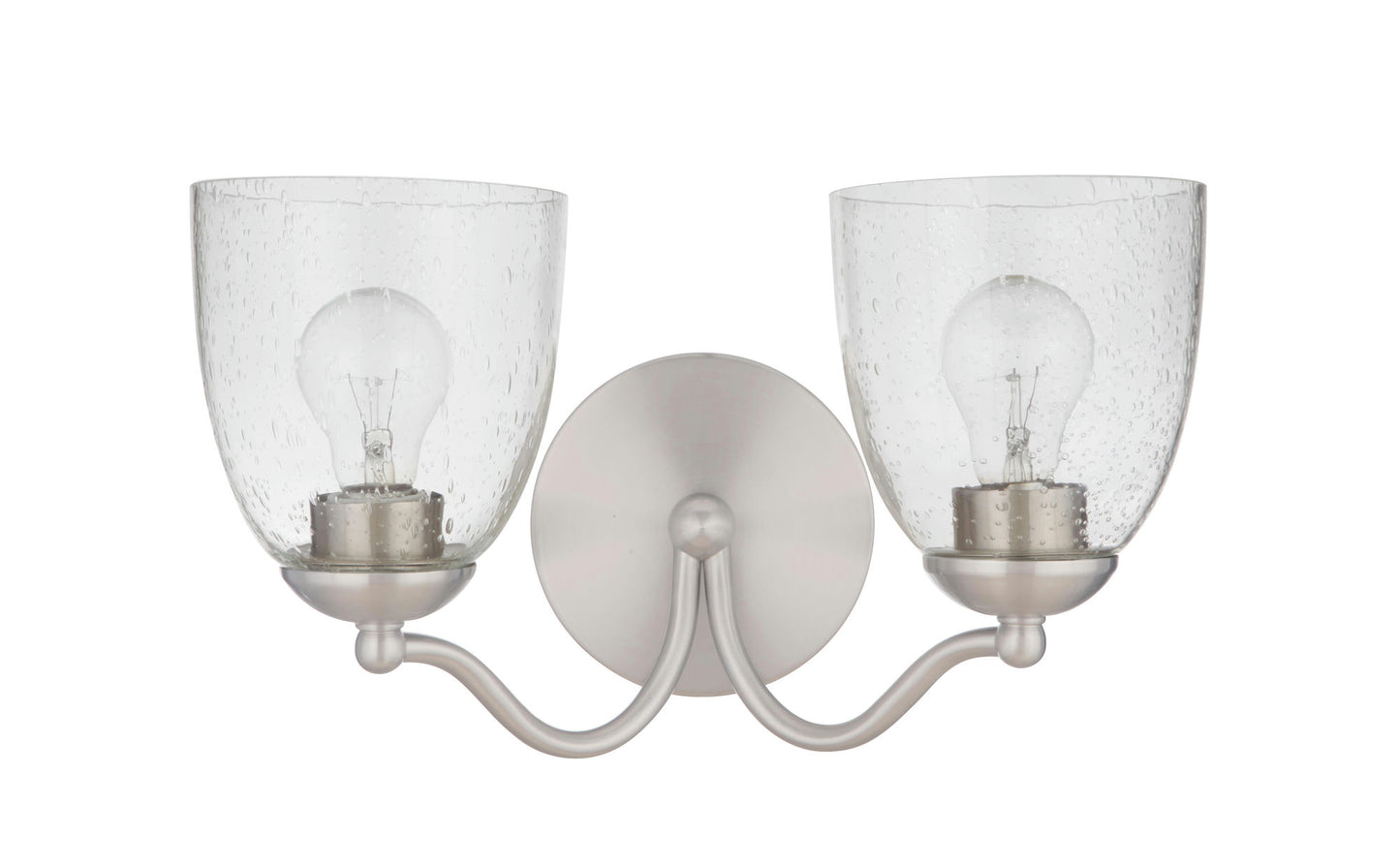 Hillridge 2 Light Vanity, Brushed Polished Nickel