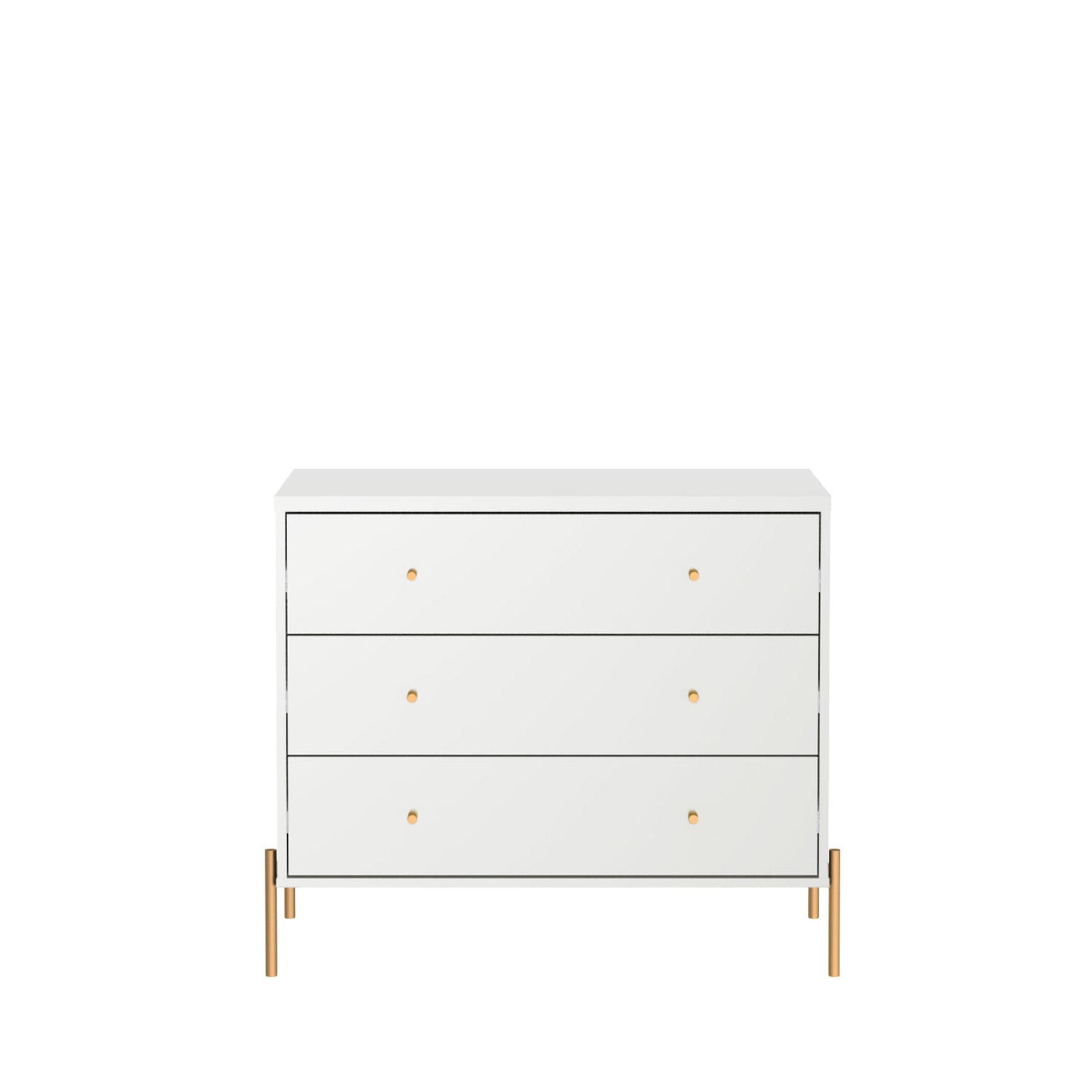 Jasper Full Extension Dresser and Nightstand Set of 2 in White Gloss