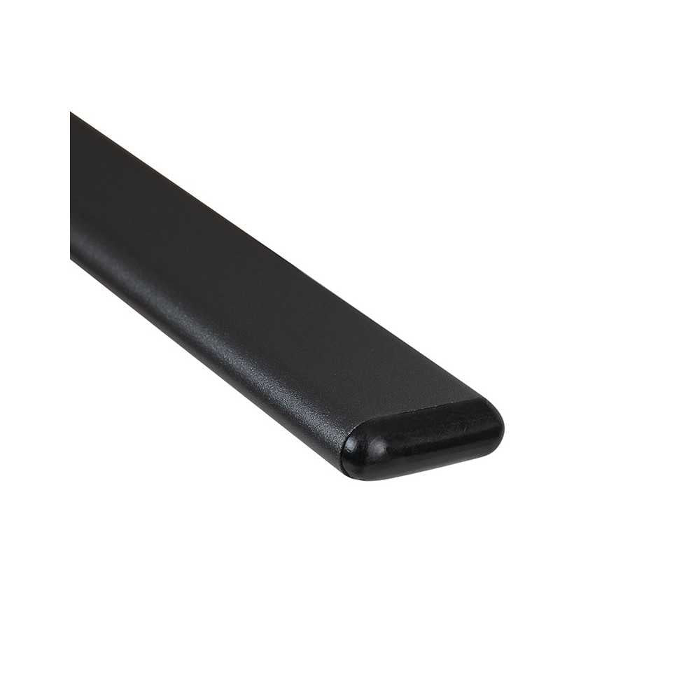 2 Pack Brazos Series Black Outdoor Barstool with Flex Comfort Material and Metal Frame