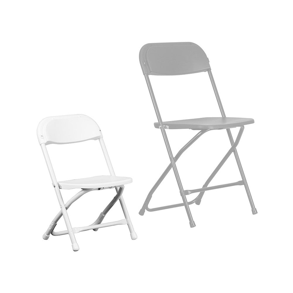 2 Pack Kids White Plastic Folding Chair