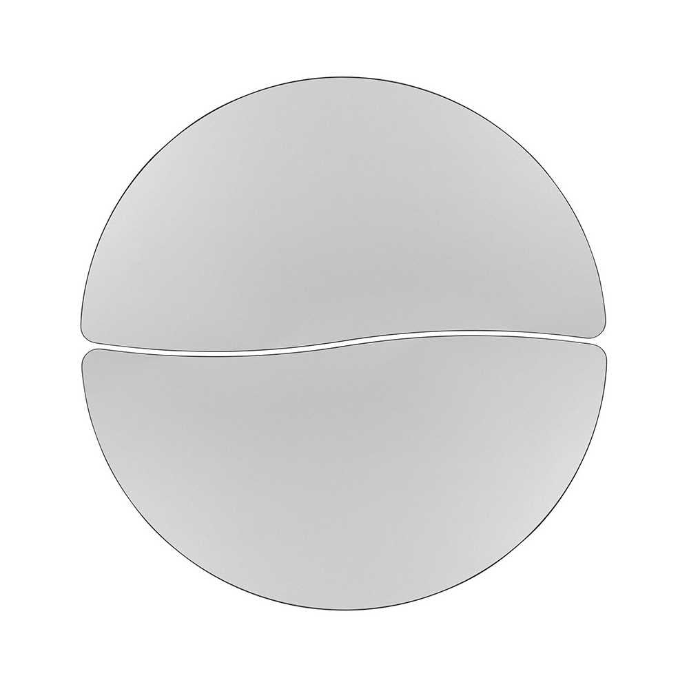 2 Piece 47.5" Circle Wave Collaborative Gray Thermal Laminate Activity Table Set - Height Adjustable Short Legs